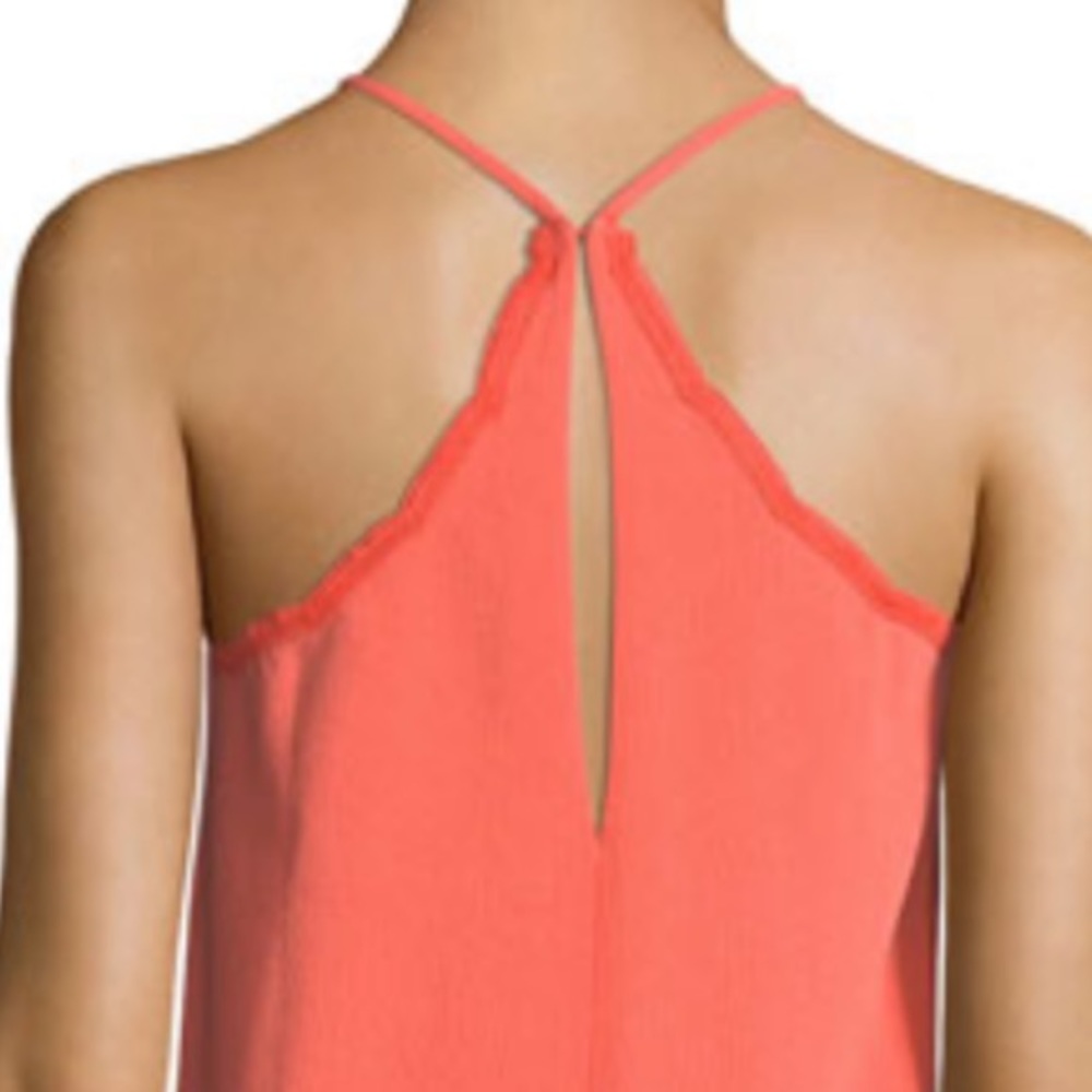 NWT Trina Turk Coraline Coral Scalloped Halter Top Women’s Mimi Dress US 2 - Picture 3 of 6
